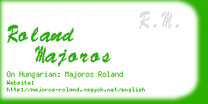 roland majoros business card